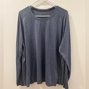 Men's 2XL Blue Long Sleeve Athletic Shirt